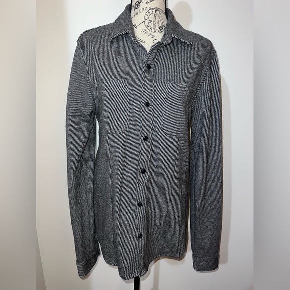 Scotch & Soda Other - Scotch & Soda Herringbone Button Down Shirt – Black White Tailored Fit